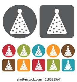 party hat icon set. Vector Illustration eps10. 
