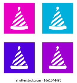 party hat icon . Simple glyph vector of Party color set for UI and UX, website or mobile application