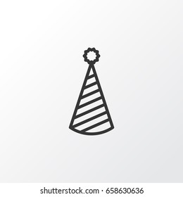 Party Hat Icon Symbol. Premium Quality Isolated Birthday Hat Element In Trendy Style.