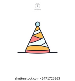 Party Hat Icon theme symbol vector illustration isolated on white background
