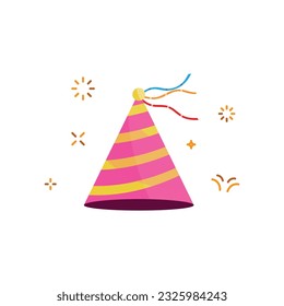 Party Hat Icon Vector Design.