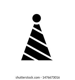Party hat icon, vector illustration. Flat design style. vector party hat icon illustration isolated on white, party hat icon Eps10. party hat icons graphic design vector symbols.