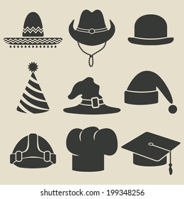 party hat icon - vector illustration. eps 8