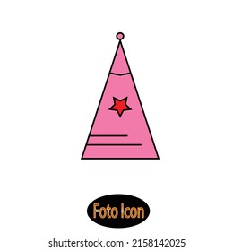Party-Hut-Symbol. Vektorgrafik eps10