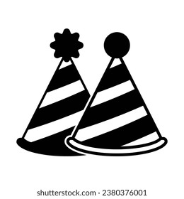 Party hat icon vector sign and symbol on trendy design for design and print.