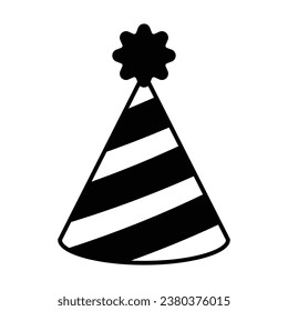 Party hat icon vector sign and symbol on trendy design for design and print.