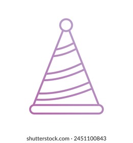 Party-Hut-Symbol mit weißem Hintergrund Vektorgrafik Stock Illustration