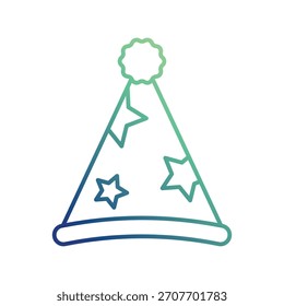 Icono de sombrero de fiesta con fondo blanco Vector Ilustración de stock
