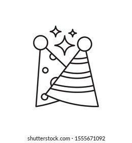 Party hat icons. Isolated vector illustration of icon sign concept for your web site mobile app logo UI design.