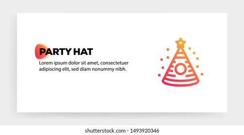 PARTY HAT ILLUSTRATION ICON CONCEPT
