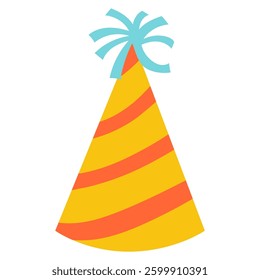 Party Hat Illustration Vector Flat Design