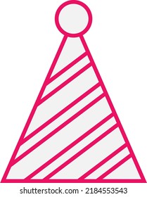 Party hat, illustration, vector on a white background.