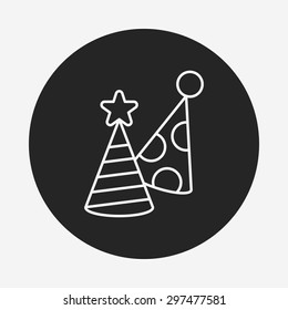 party hat line icon