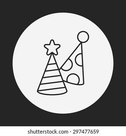 party hat line icon