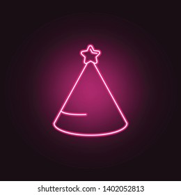 Party hat neon icon. Elements of Party set. Simple icon for websites, web design, mobile app, info graphics