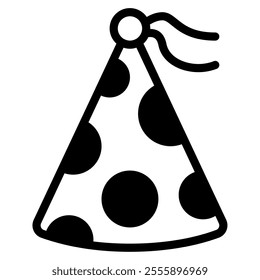 Party Hat New year icon illustration