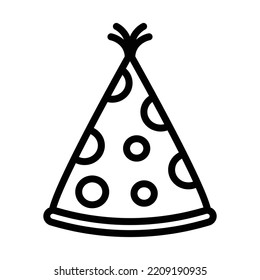 Party Hat Outline Icon Vector Illustration Stock Vector (Royalty Free ...