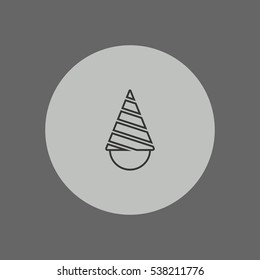 party hat outline icon vector, can be used for web and mobile design