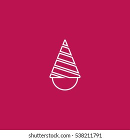 party hat outline icon vector, can be used for web and mobile design