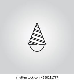 party hat outline icon vector, can be used for web and mobile design