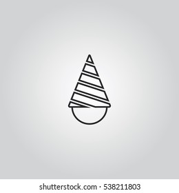 party hat outline icon vector, can be used for web and mobile design