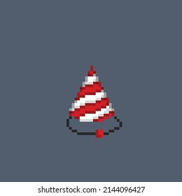 party hat in pixel style