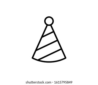 Party hat premium line icon. Simple high quality pictogram. Modern outline style icons. Stroke vector illustration on a white background. 