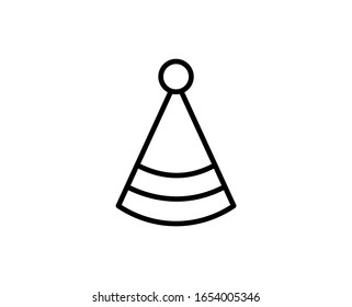 Party hat premium line icon. Simple high quality pictogram. Modern outline style icons. Stroke vector illustration on a white background. 