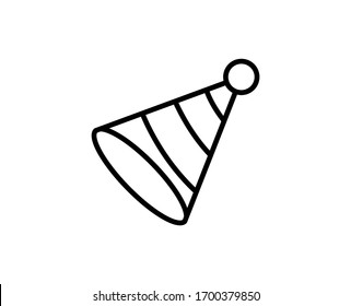 Party hat premium line icon. Simple high quality pictogram. Modern outline style icons. Stroke vector illustration on a white background. 