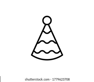 Party hat premium line icon. Simple high quality pictogram. Modern outline style icons. Stroke vector illustration on a white background. 