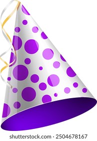 Party hat realistic mockup. Holiday celebration cap