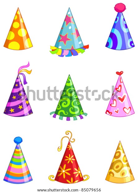 Party Hat Set Stock Vector (Royalty Free) 85079656 | Shutterstock