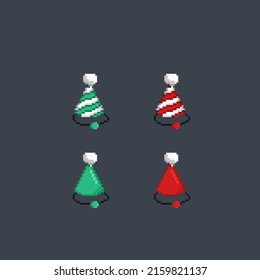 conjunto de elementos de color diferente en el estilo de arte de píxeles