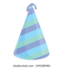 Party hat with trendy colors icon. Cartoon of Party hat with trendy colors vector icon for web design isolated on white background