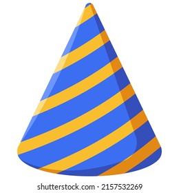 Party hat vector cartoon illustration isolated on a white background.