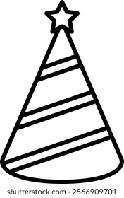 Party Hat vector icon. Can be used for printing, mobile and web applications.