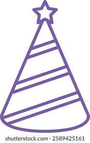 Party Hat vector icon. Can be used for printing, mobile and web applications.