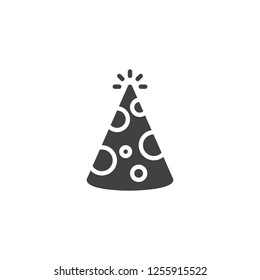 Party hat vector icon. filled flat sign for mobile concept and web design. Cone hat simple solid icon. Symbol, logo illustration. Pixel perfect vector graphics