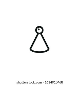 party hat vector icon on white background