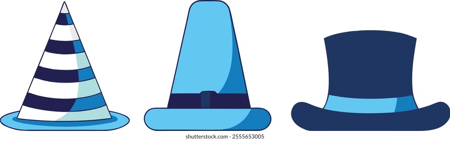 party hat vector icon set. this is a editable file .