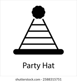 Party Hat vector icon stock illustration