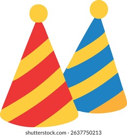 Party Hats with Celebration, Fun, Graphic, and Colorful.