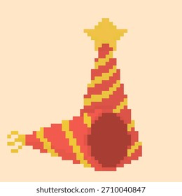 Estilo de Bitmap do Ícone de Chapéus de Festa 8