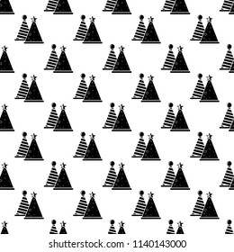 party hats icon in Pattern style on white background