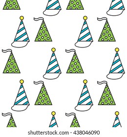 Party hats. Seamless festive pattern. Vector illustration