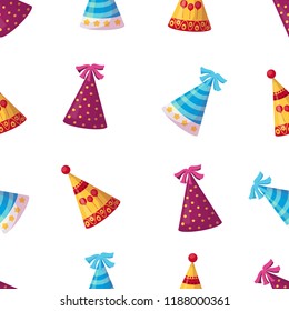 party hats, seamless pattern