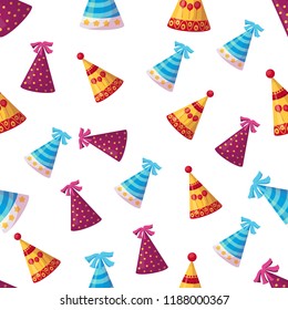 party hats, seamless pattern