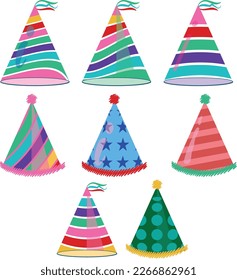 Party Hats Set, Vector Bundle


