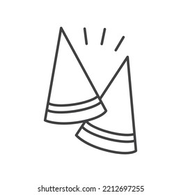 Party hats simple linear symbolic icon