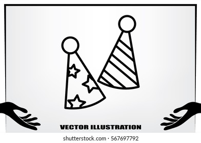 Party hats vector icon